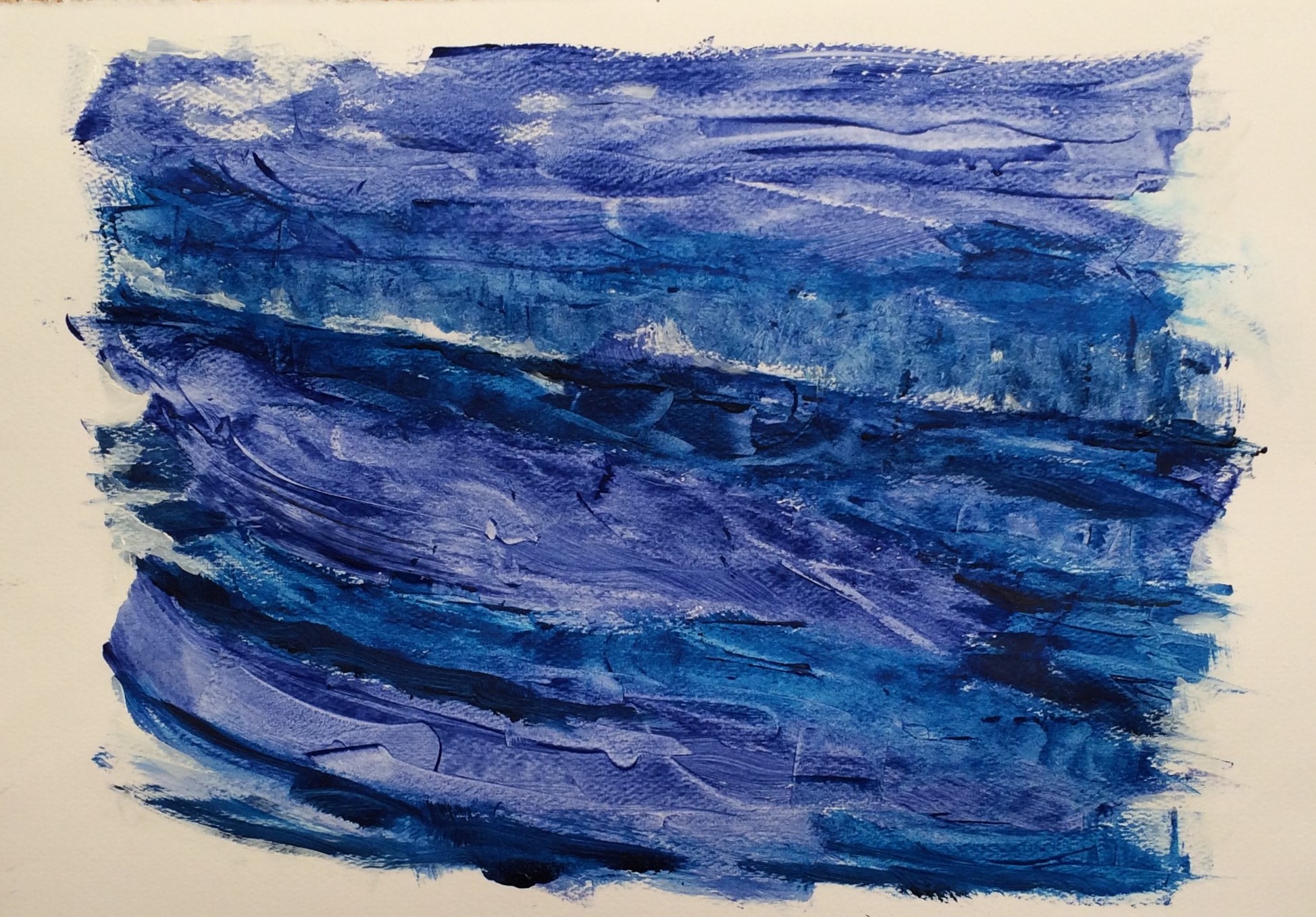 N° 2248 - Respiration marine - Acrylique sur papier - 50 x 70 cm - 31 mars 2016